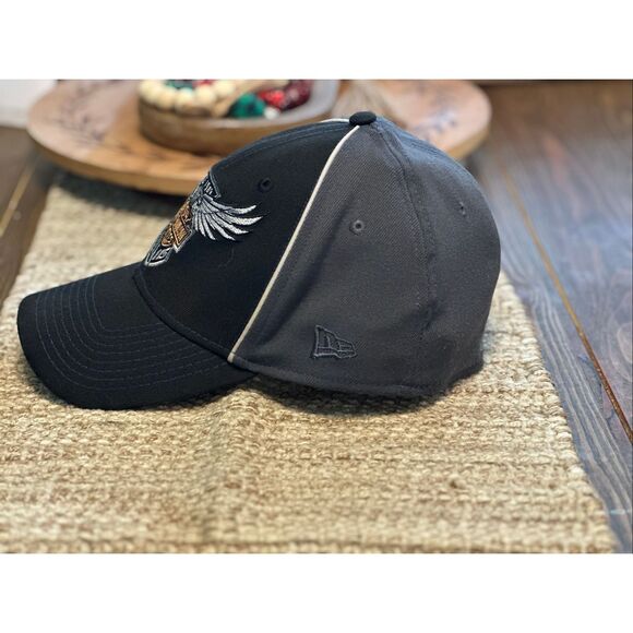 Harley-Davidson New Era 39THIRTY Hat Cap Black Flex Fit Medium Motorcycle - Picture 4 of 6